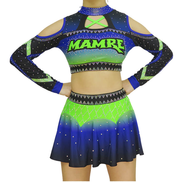 High Quality All-Star Cheerleading Uniforms with Rhinestone