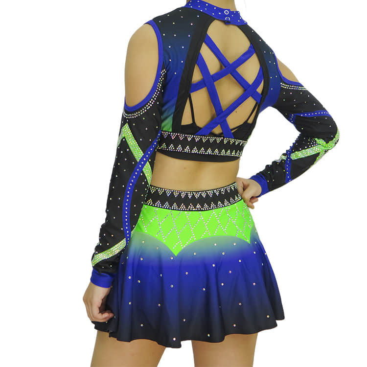 High Quality All-Star Cheerleading Uniforms with Rhinestone