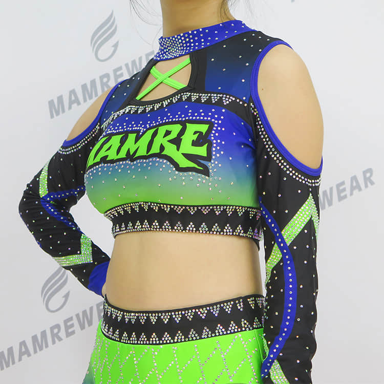 High Quality All-Star Cheerleading Uniforms with Rhinestone
