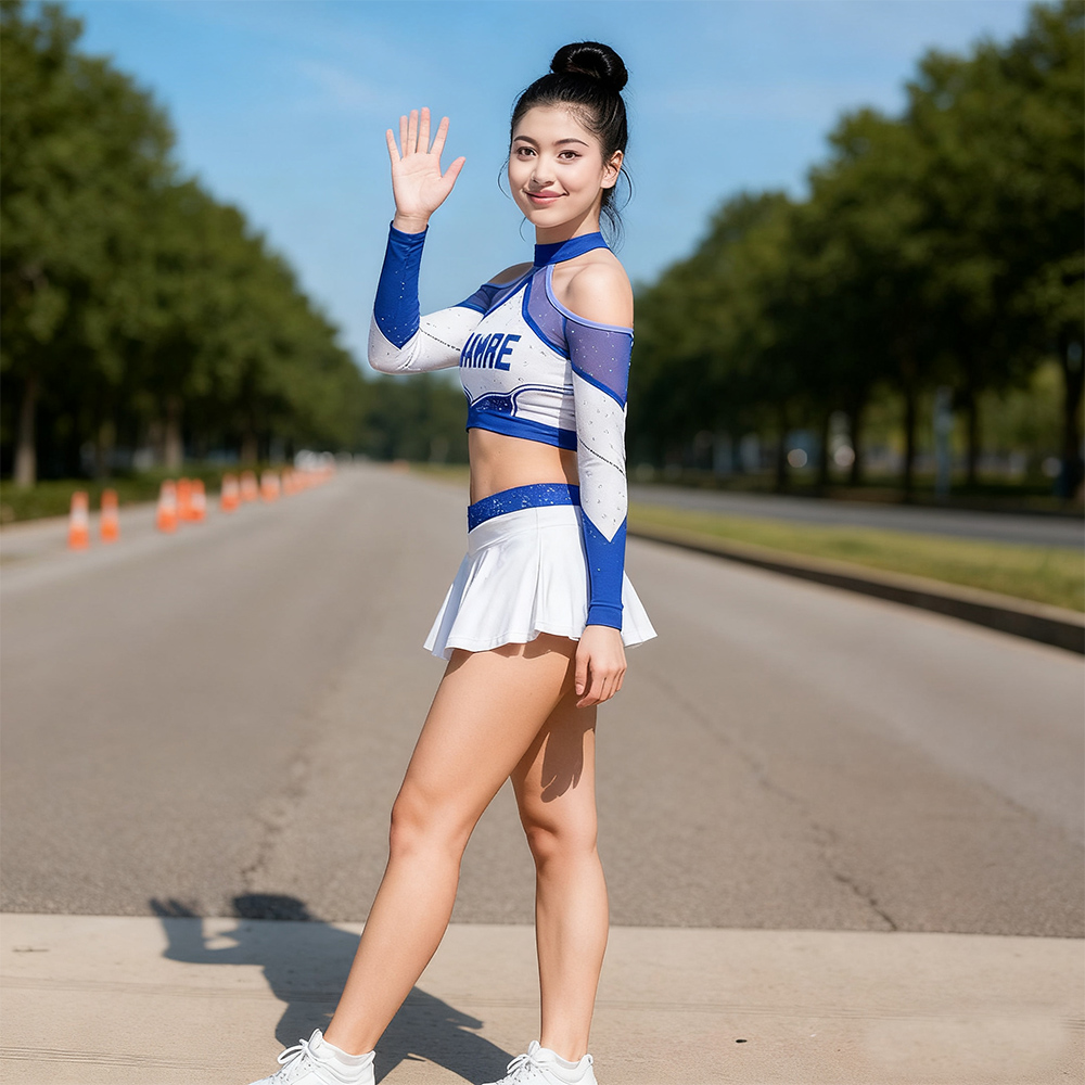  High Quality All-Star Cheerleading Uniforms with Rhinestone