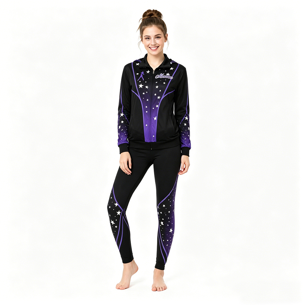 Girls Purple Galaxy Warm Up Jacket