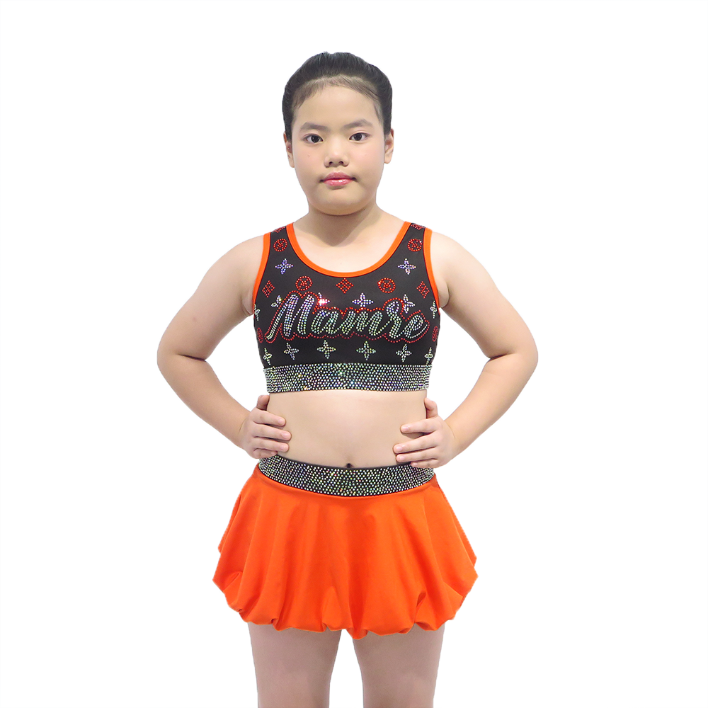 Sublimated Star Pattern Cheerleader Dress with Bubble Skirt