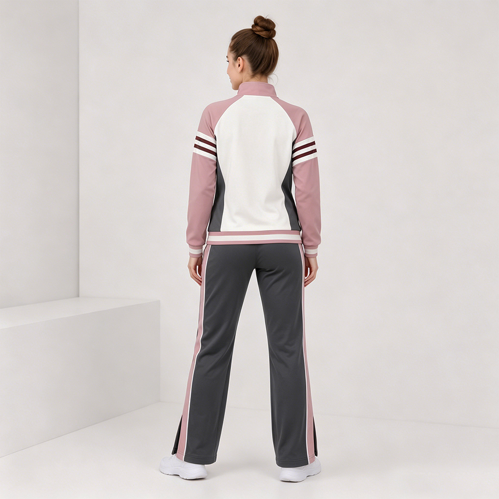 Hot Selling Pink White Gray Cheer Tracksuit Jacket Pants