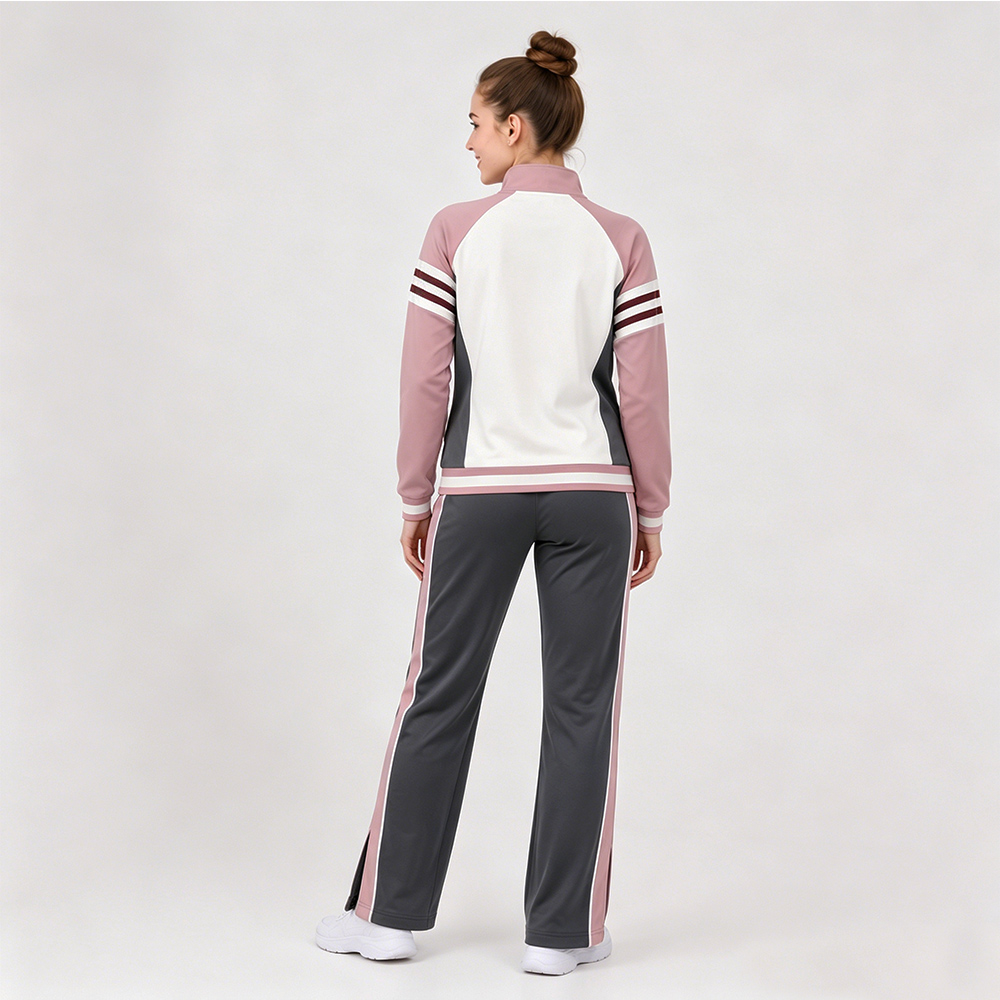 Hot Selling Pink White Gray Cheer Tracksuit Jacket Pants